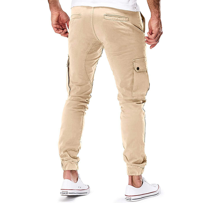 Versatile men's bottoms: Everyday Comfort Cargo Joggers. Ideal for casual wear, offering an athletic fit and stretch.