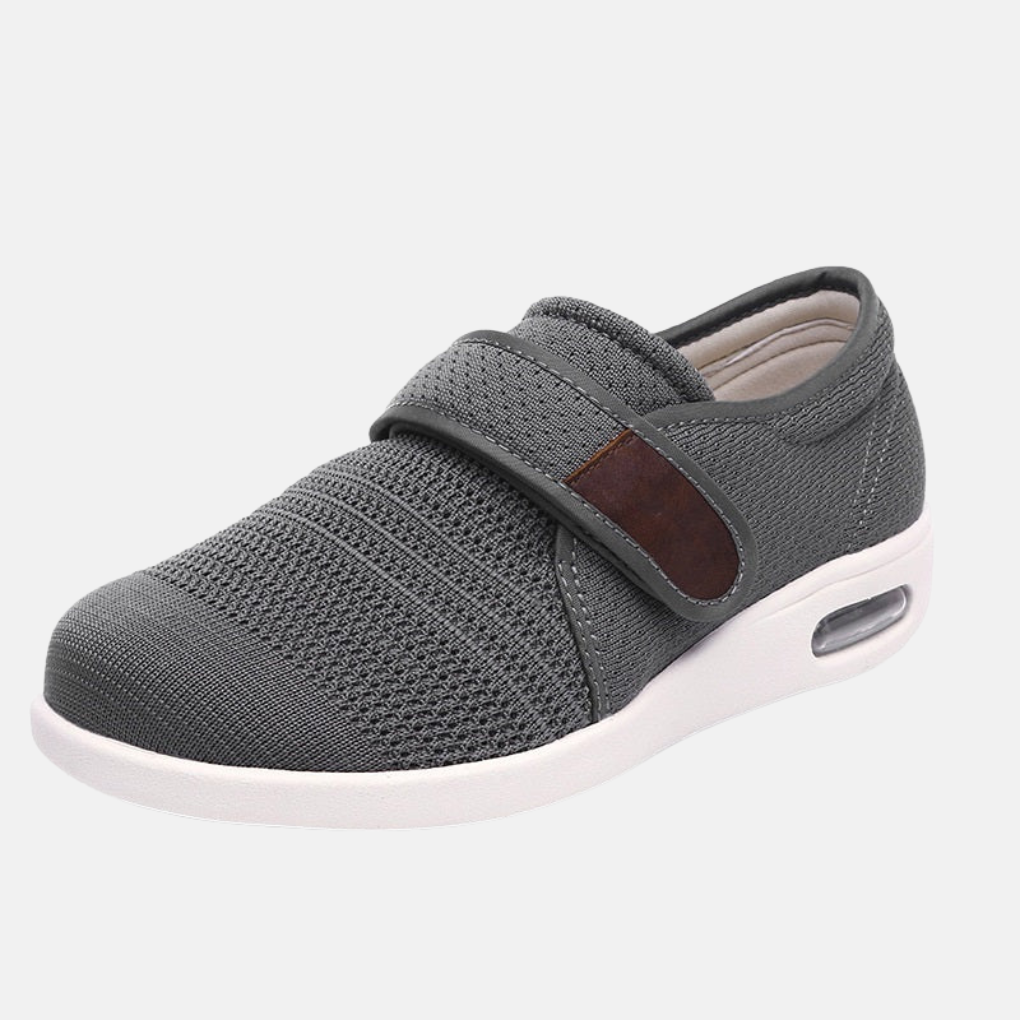 Comfortable men's orthopedic shoes for active daily wear. Hook-and-loop design offers easy, stable foot support. Casual.