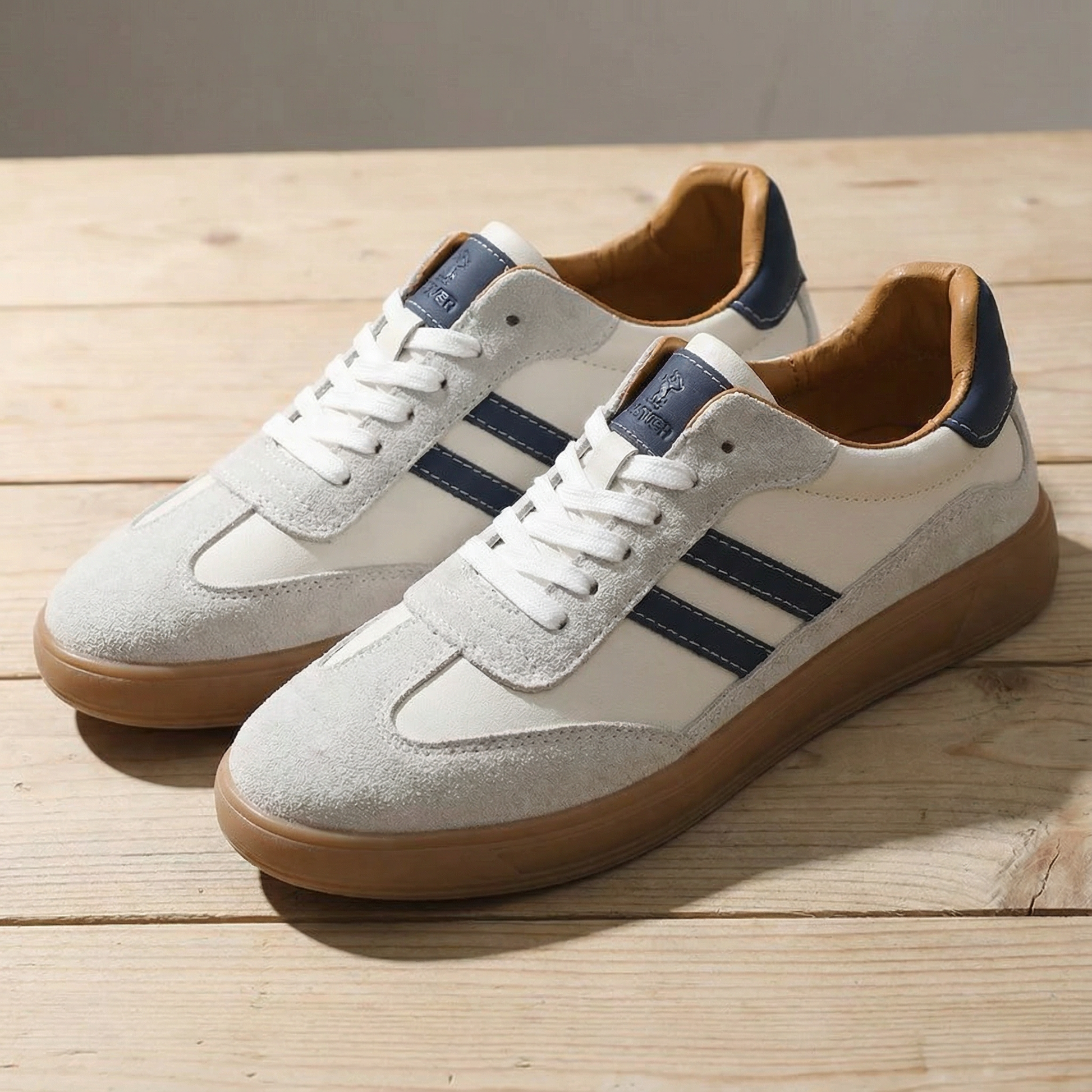 Stylish men's trainers, durable design for everyday wear. Comfortable casual sneakers, versatile footwear.