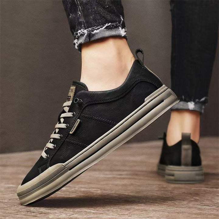 Comfortable low-top men's sneakers for daily walks & stylish casual outfits.