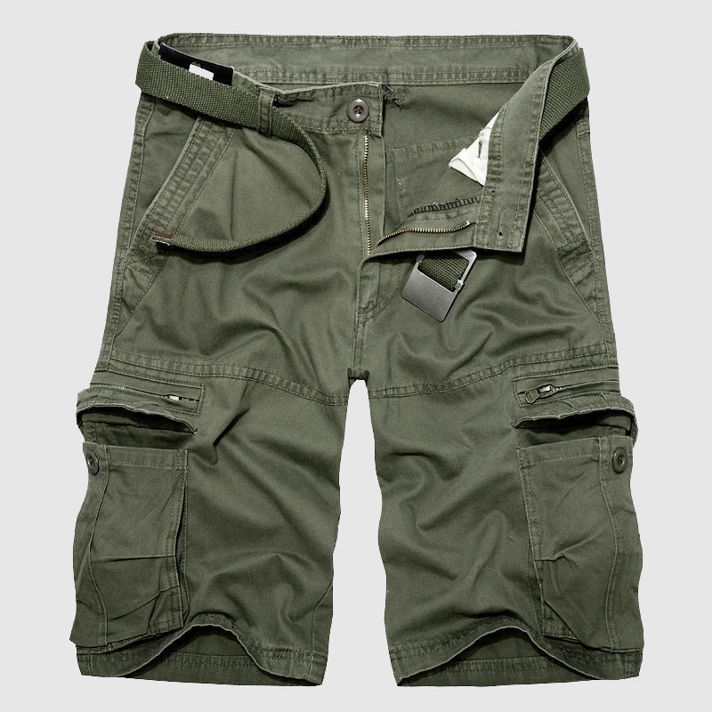 Men's Explorer Cargo Shorts, durable multi-pocket design for outdoor adventure & hiking.