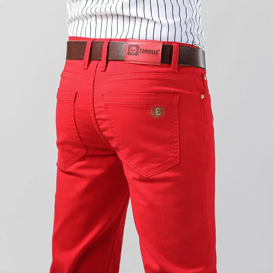 Men's Fireline Stretch Denim Trousers, modern fit, comfortable for casual wear.
