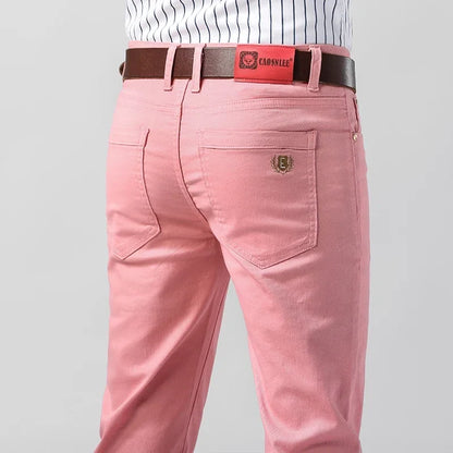 Men's Fireline Stretch Denim Trousers, bold, vibrant, and comfortable for modern casual fashion.