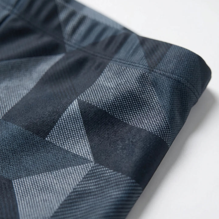 Durable men's athletic swim shorts with a fitted boxer style, ideal for performance and active use.