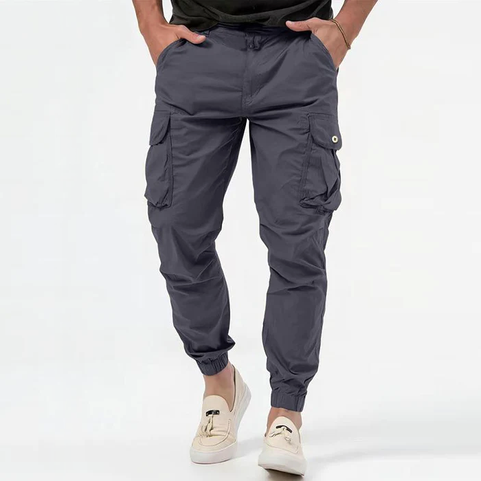 Men's Flex Cargo Joggers, tapered fit activewear. Stretch pants for ultimate comfort & movement.