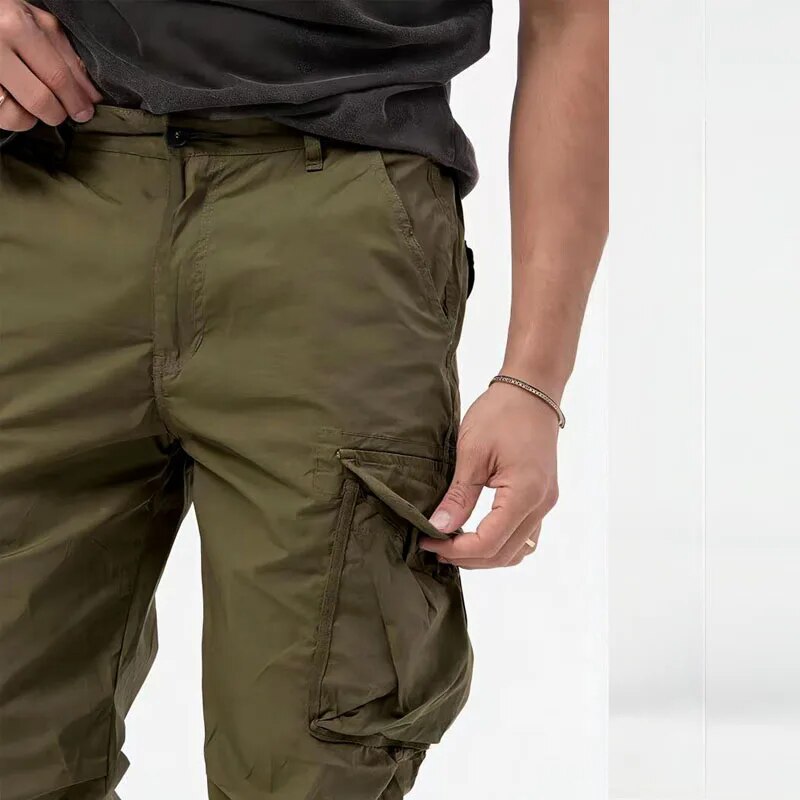 Men's activewear cargo joggers. Flexible stretch fabric for ultimate comfort & movement.
