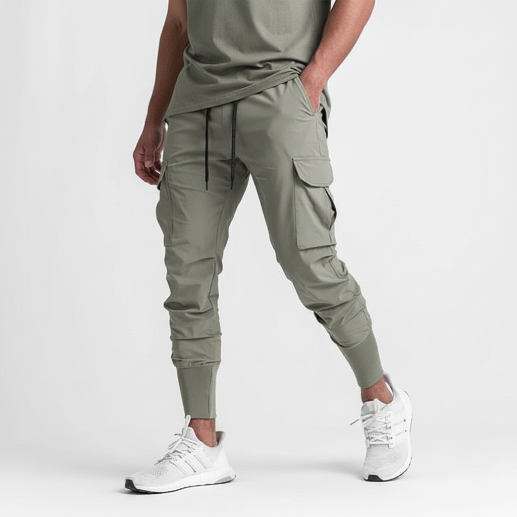 Urban style men's comfort jogger pants, featuring multi-pockets & a soft, flexible design.