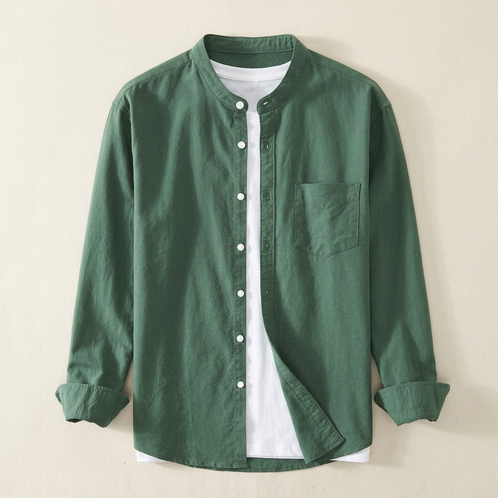 Men's Florence casual button-up long sleeve shirt, an essential versatile top for men's everyday wear.