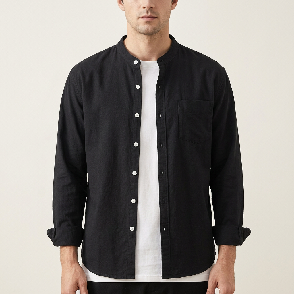 Formal or casual Florence men's long sleeve button-up shirt, a collared top for modern men's fashion.
