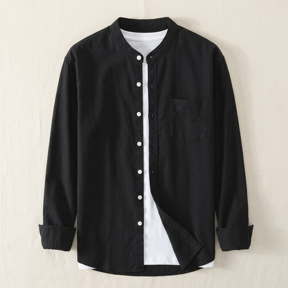 Florence men's long sleeve button-up shirt, a versatile collared top for stylish casual & formal menswear.