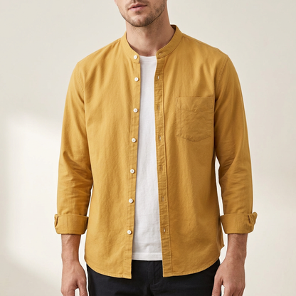 Men's Florence versatile button-up long sleeve shirt, ideal for both formal and casual everyday men's fashion.