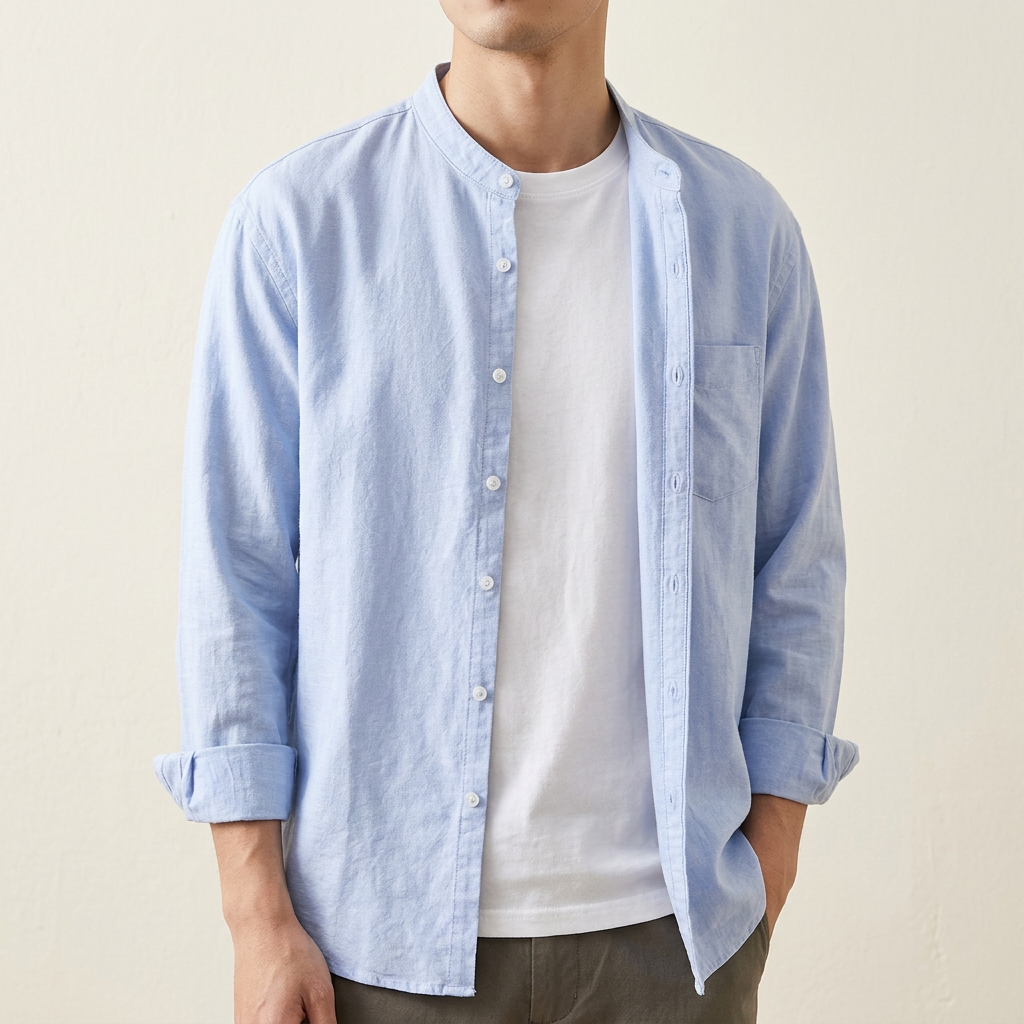 Men's Florence collared button-up shirt, a long sleeve versatile top for casual, formal, and everyday wear.