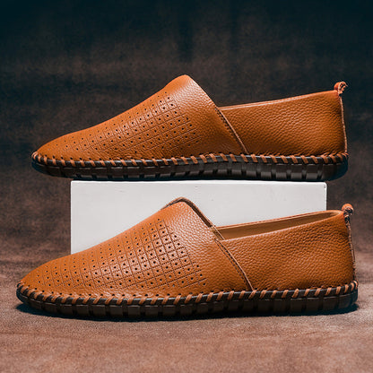 Men's breathable Fresco loafers, perforated slip-on style for ultimate comfort & versatility.