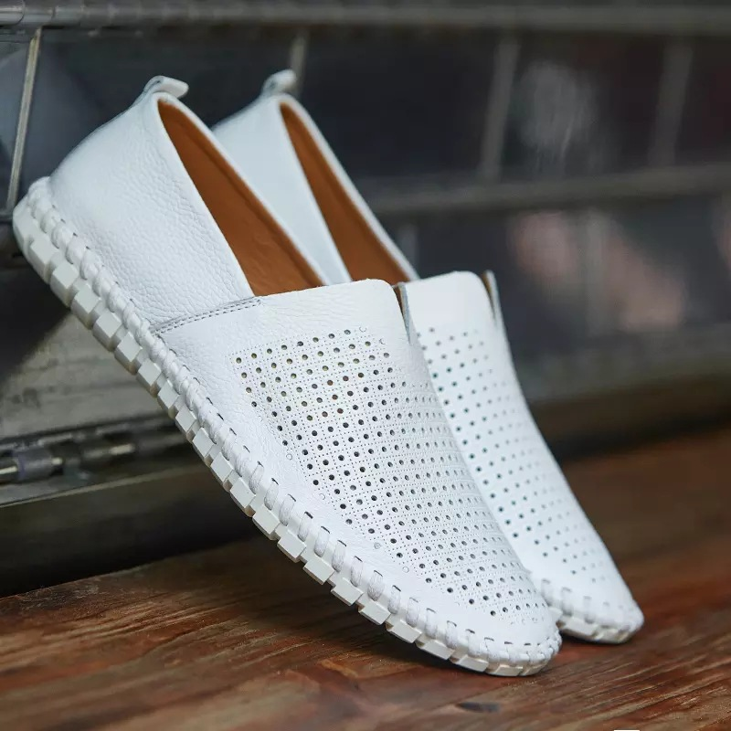 Fresco men's comfort loafers, handstitched & perforated for superior breathability and style.