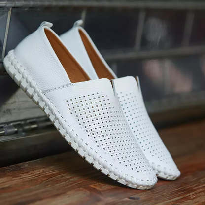 Fresco men's comfort loafers, handstitched & perforated for superior breathability and style.