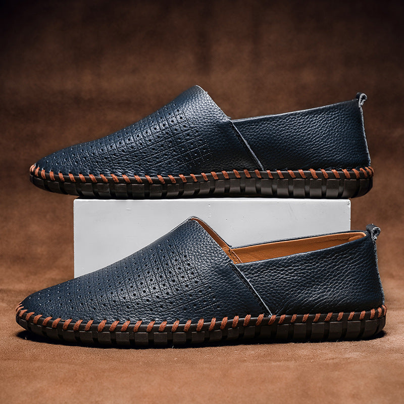 Comfortable men's slip-on loafers, Fresco perforated for superior breathability & versatile style.