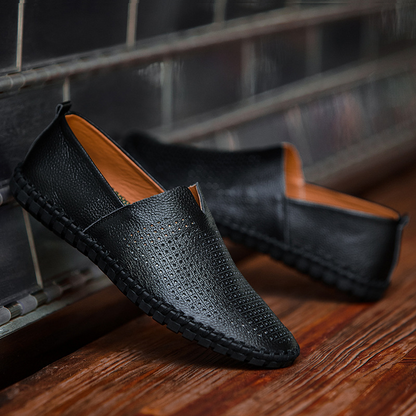 Breathable men's Fresco loafers, perforated slip-on design for ultimate all-day comfort.