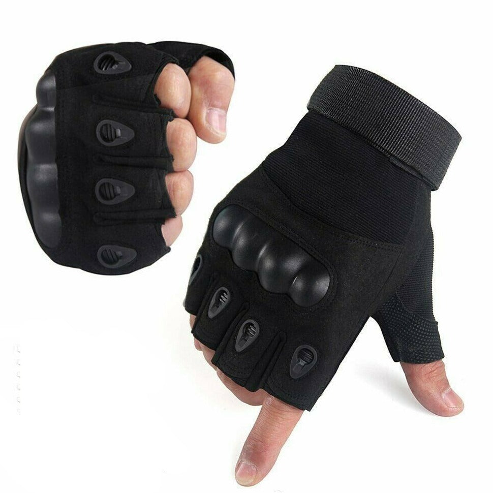 Protective gear: men's full finger tactical gloves with hard knuckle and touchscreen features