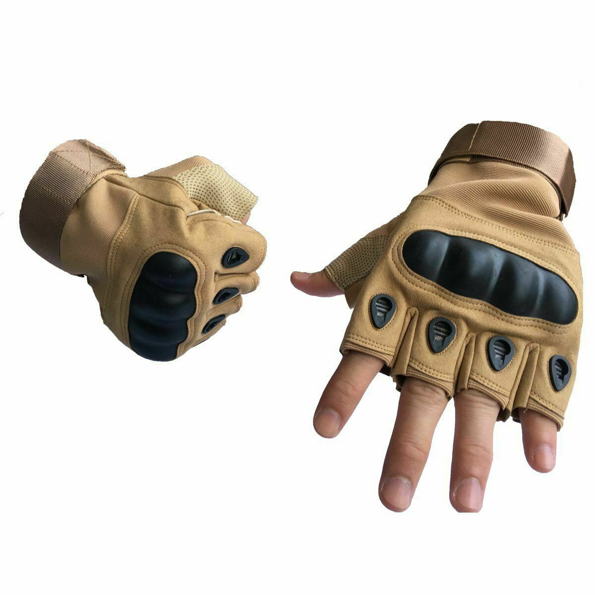 Military and outdoor men's gloves, full finger tactical with hard knuckle protection and touchscreen