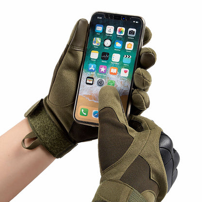 Pair of black tactical hard knuckle gloves suitable for military, shooting, and outdoor activities
