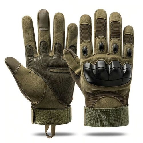 Outdoor tactical gloves, men's full finger style with excellent hard knuckle impact protection