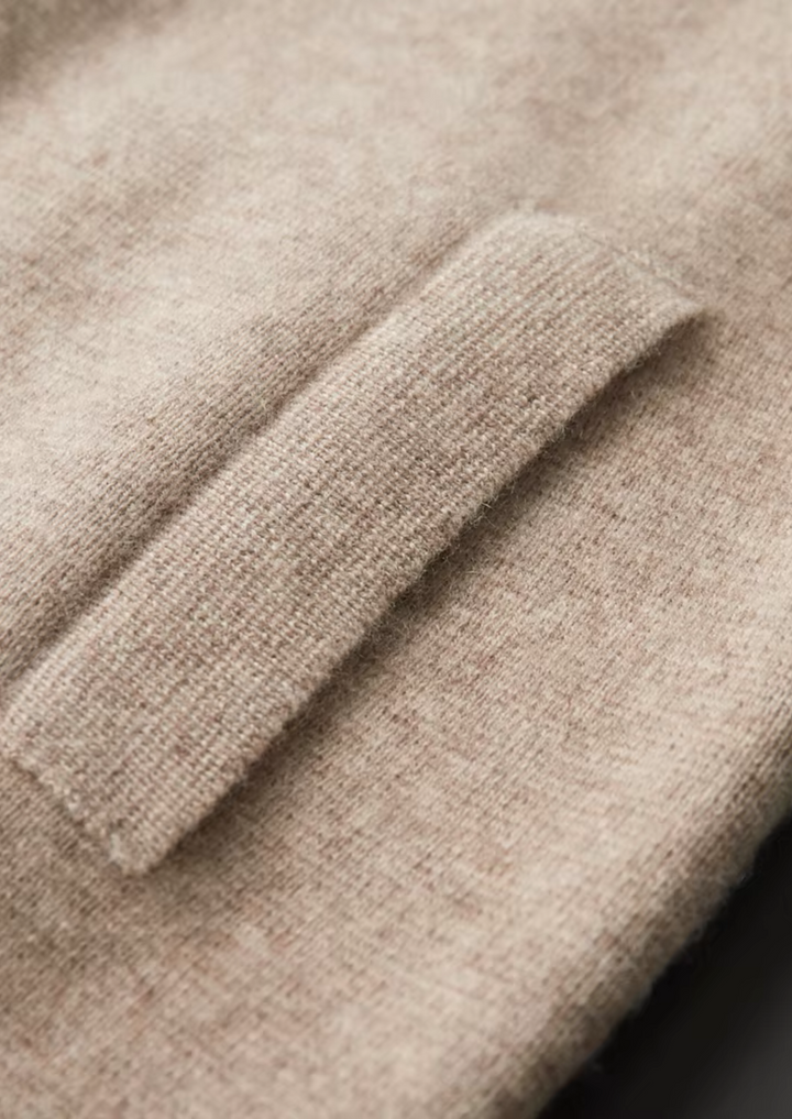 Sophisticated men's full-zip cardigan. Perfect for business casual, smart casual, and versatile layering.