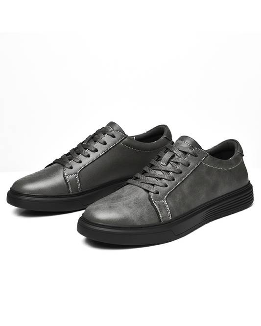 Men's genuine leather casual sneakers for all-day comfort. Durable, classic style everyday shoes.