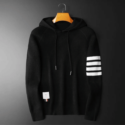 Gianni men's casual hoodie with a subtle elevated stripe design, perfect for a modern athletic look.