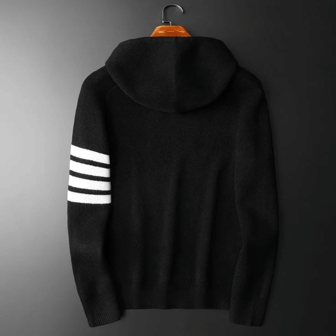 Men's Gianni Elevated Stripe Hoodie, a stylish and comfortable pullover, essential for fall & winter fashion.