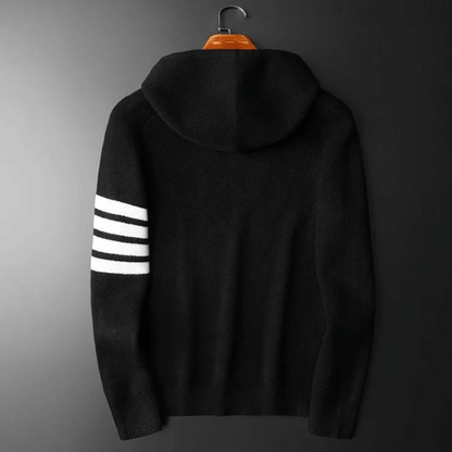 Men's Gianni Elevated Stripe Hoodie, a stylish and comfortable pullover, essential for fall & winter fashion.