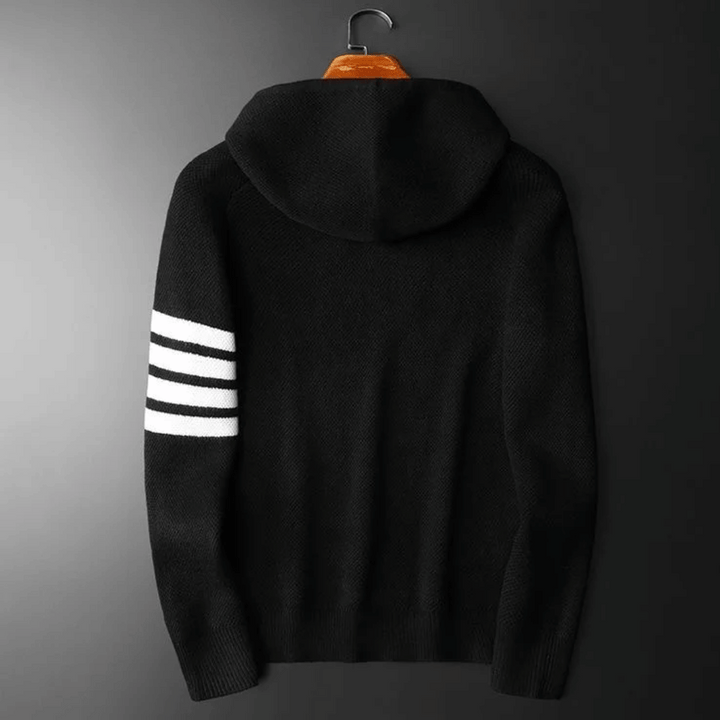 Men's Gianni Elevated Stripe Hoodie, a stylish and comfortable pullover, essential for fall & winter fashion.