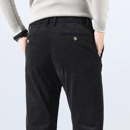 Men's comfortable corduroy trousers. Glendale textured pants for everyday versatile style.