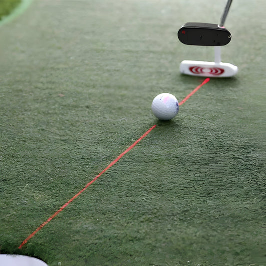 Men's golf laser putting aid projects a clear line for stroke alignment, improving putting accuracy on the green.