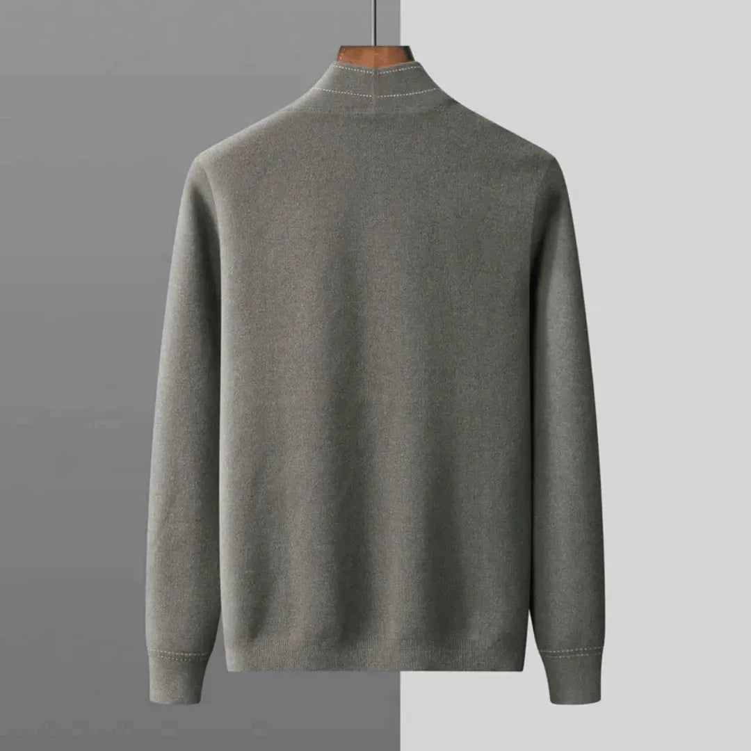 Versatile men's knit cardigan with button front, ideal for comfortable smart casual looks and layering in any season.