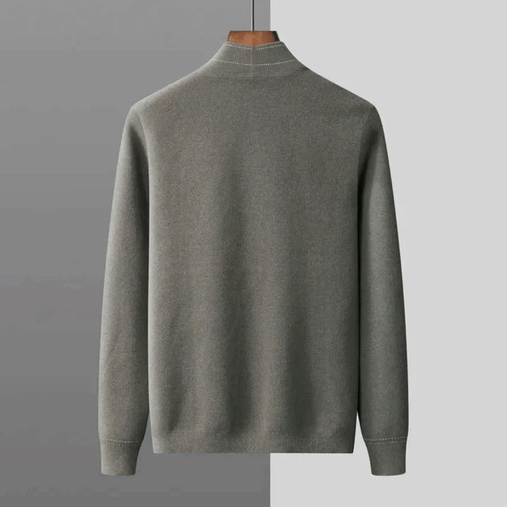 Versatile men's knit cardigan with button front, ideal for comfortable smart casual looks and layering in any season.