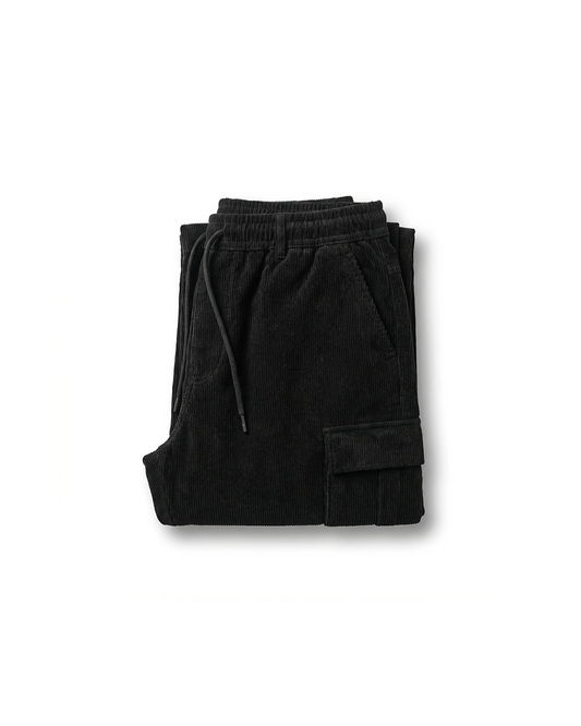 Men's grey comfort fit cargo sweatpants with utility pockets & relaxed fit. Ideal casual joggers for men's apparel.