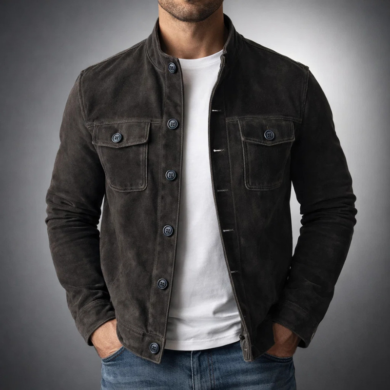 Halifax men's versatile shirt jacket, a premium long sleeve shacket perfect for modern casual outerwear.