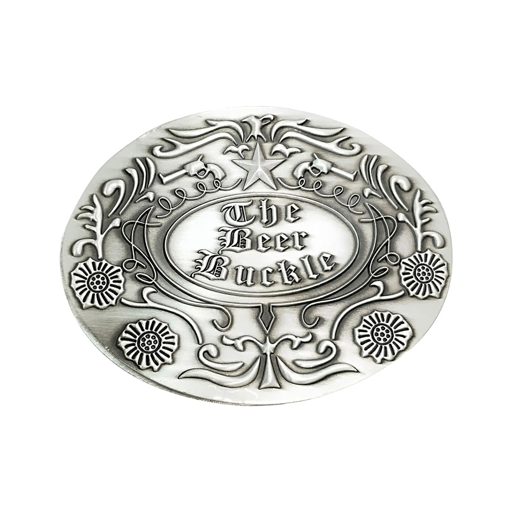 Durable belt buckle beer holder, a unique men's gift for parties & convenient drink access.