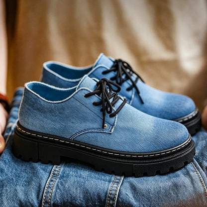 Stylish men's Harlow slip-on casual shoes with unique frayed edge, ideal for daily wear.