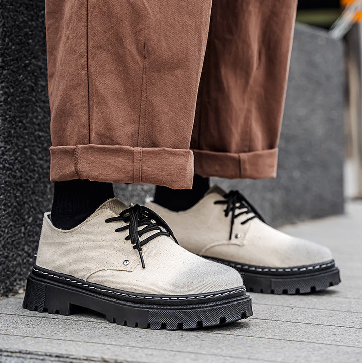 Harlow men's comfort slip-on shoes with a trendy frayed edge. Essential casual daily wear.