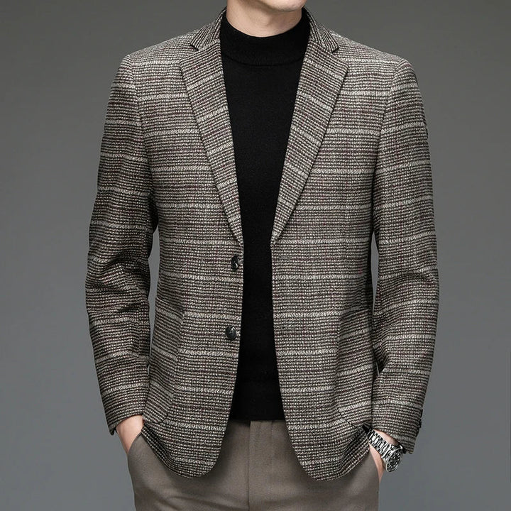 Men's Harrington blazer, slim fit, structured, perfect for sharp style and business casual.
