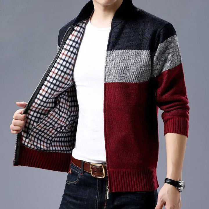 Modern men's Hawthrone full-zip casual jacket. Versatile outerwear for fall, winter, & everyday layering.