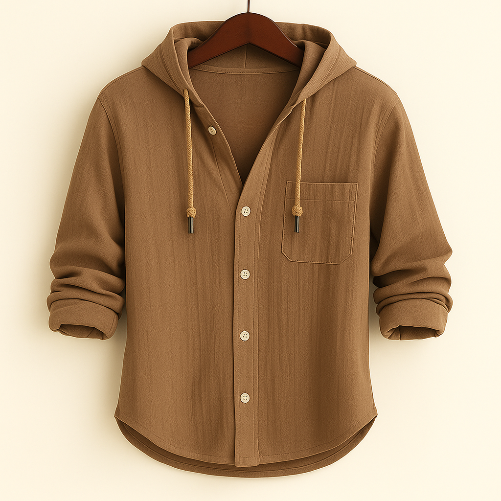 Casual men's Hayes hoodie shirt. Relaxed fit for versatile everyday fashion and comfort.