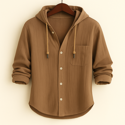 Casual men's Hayes hoodie shirt. Relaxed fit for versatile everyday fashion and comfort.
