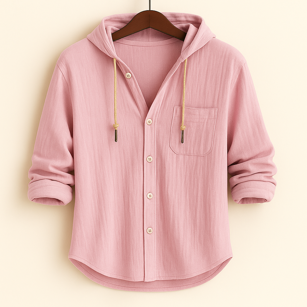 Comfortable men's Hayes hoodie shirt, a relaxed fit lightweight top for any season.