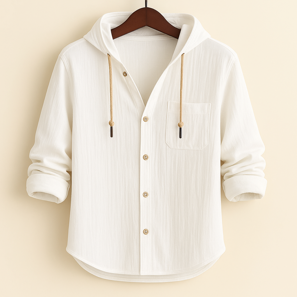Menswear Hayes hoodie shirt, relaxed fit, comfortable and stylish for casual wear.