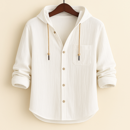 Menswear Hayes hoodie shirt, relaxed fit, comfortable and stylish for casual wear.