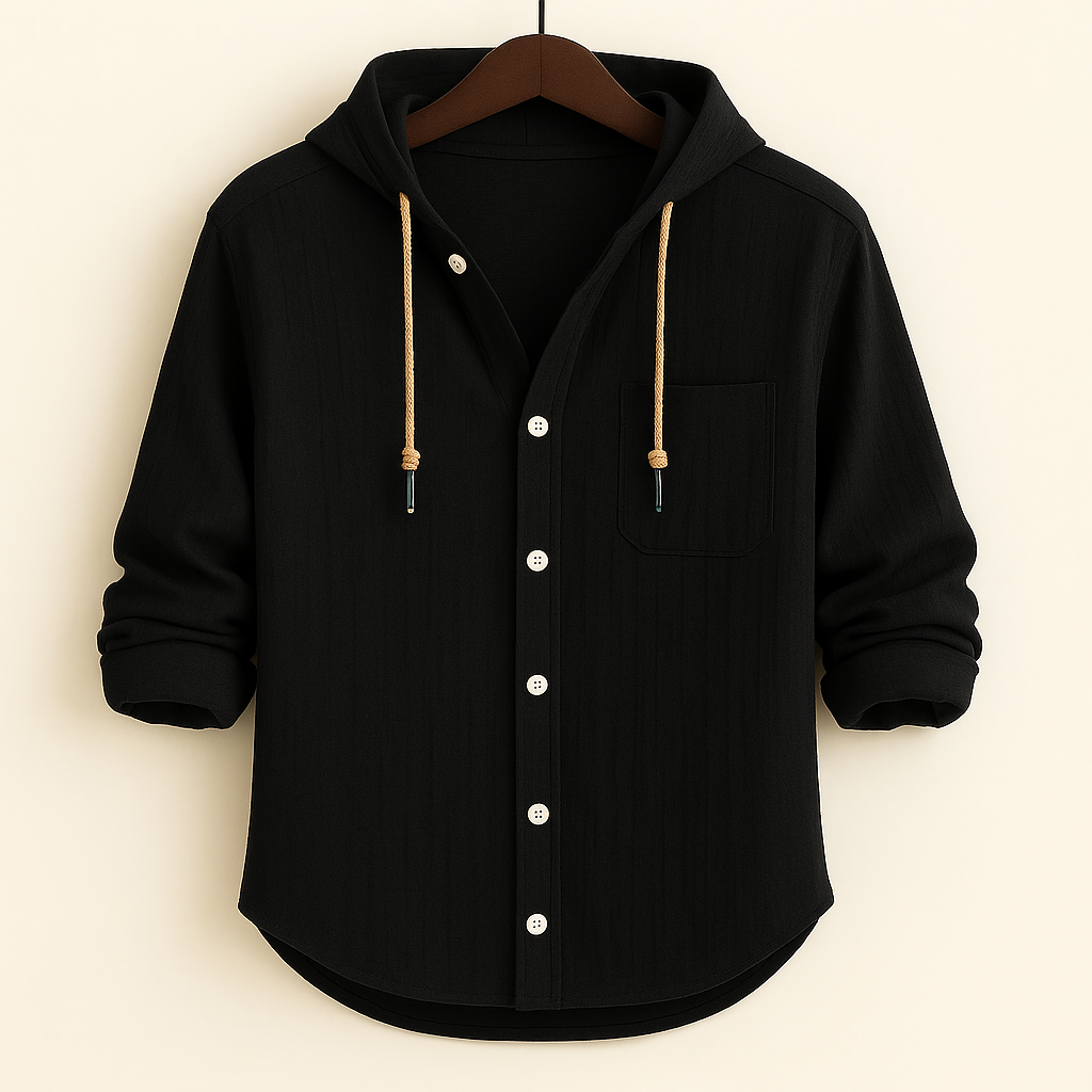 Men's Hayes relaxed fit hoodie shirt, a comfortable, lightweight top for summer style.