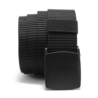 Men's heavy duty canvas belt with quick-release buckle, black, for tactical and work wear