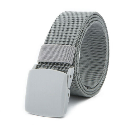 Men's quick-release canvas belt, black, durable and adjustable for all utility needs